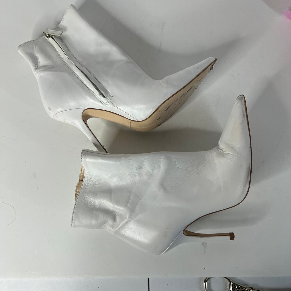 ZARA White Heeled Booties Size 37 - Picture 5 of 7